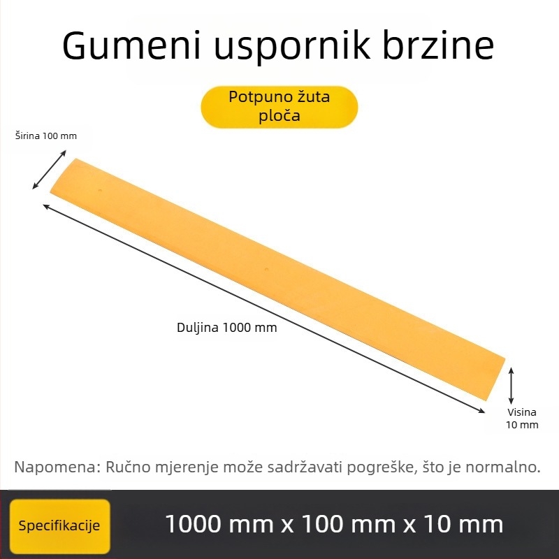 Prag za usporavanje brzine za biciklističku traku i pješačku zonu s protukliznom površinom