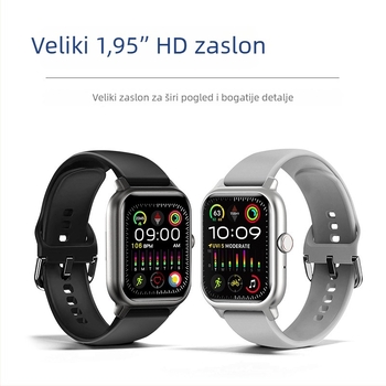 Lenovo pametni sat 2025 – novi model, 1,95-inčni veliki zaslon, Bluetooth pozivi, praćenje otkucaja srca, sport i fitness
