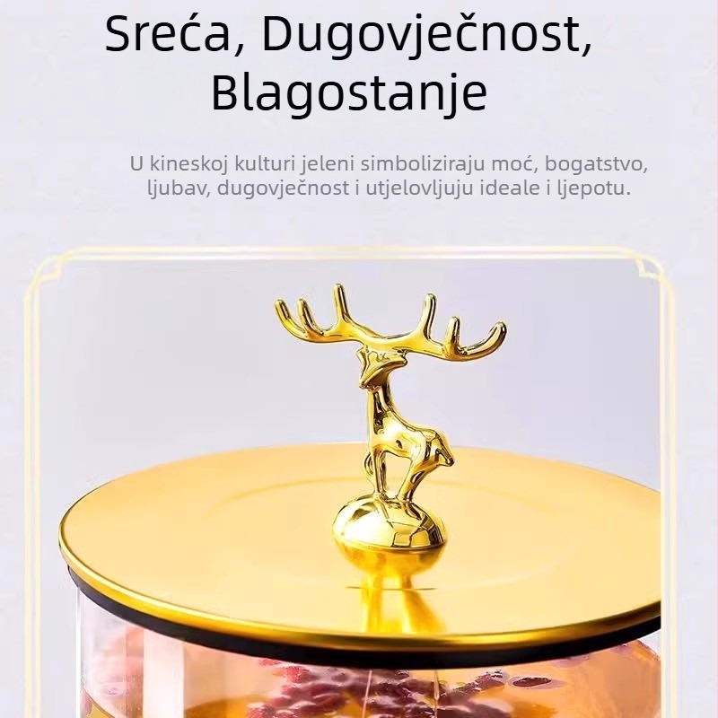 Premium staklena boca za fermentaciju vina s izljevom, otporna na visoke temperature za pripremu ljekovitog vina, zatvorena staklena posuda za hladna pića i sokove