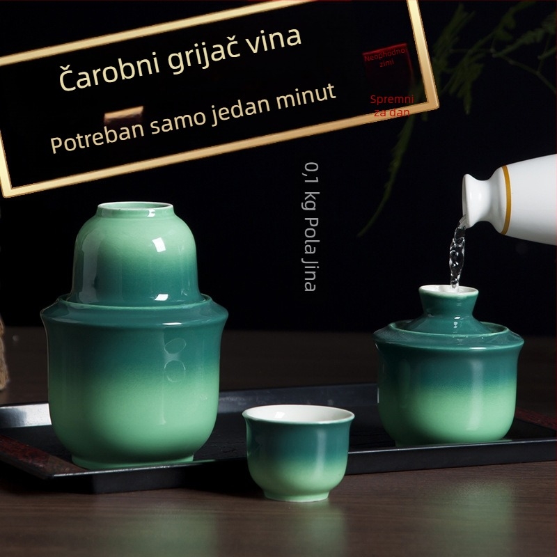 Porcelanski grijac vina – keramička posuda za zagrijavanje vina za kućnu upotrebu