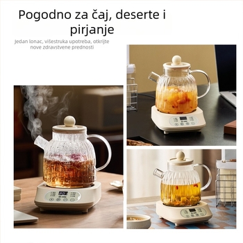 Small Pumpkin zdravstveni čajnik – kompaktični automatski stakleni čajnik s izolacijom, višenamjenski, za kućnu upotrebu