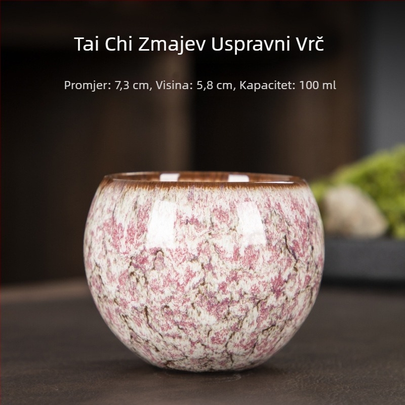 Jian Zhan keramička čajna šalica s bazom drakove noge, jajasti oblik, set čajeva s cvjetnim čajem, jedna šalica