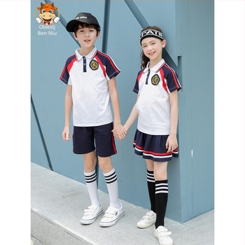 Letni set školske uniforme za učenike osnovne škole, unisex, gornji dio i hlače, 95% pamuk, mekan materijal