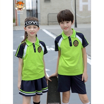 Letni set školske uniforme za učenike osnovne škole, unisex, gornji dio i hlače, 95% pamuk, mekan materijal