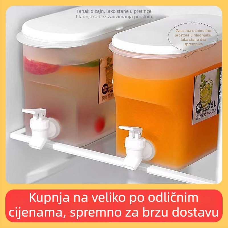 Kućni dispenser za hladnu vodu sa slavine i posudom za miješanje voćnih sokova i hladnih napitaka, prehrambeni PP.