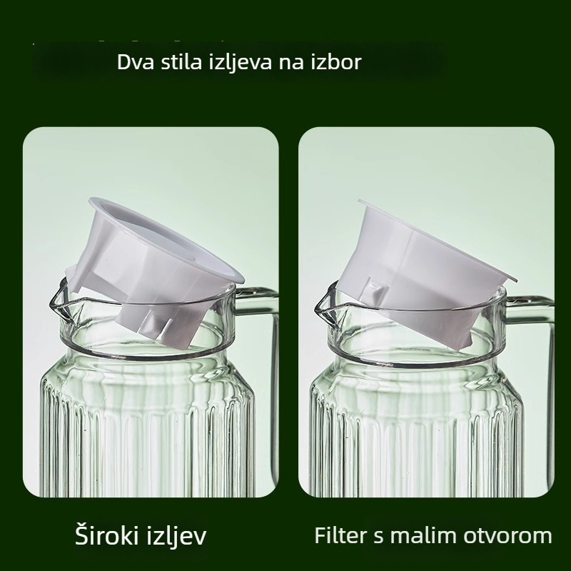 Komercijalna plastična karafa za hladnu vodu, PC-akril, otporna na visoke temperature, za restorane i barove, bokal za sokove i napitke
