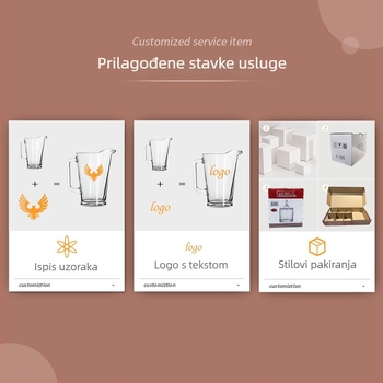1,6L staklena posuda za vodu s prilagođenim logotipom – borosilikatno staklo za barove i restorane