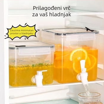 Jin Ying Da plastični dispenser za napitke velikog kapaciteta, za tople i hladne napitke, s kranom, za voćni čaj, čaj s mlijekom i sok, kućnu i kafić upotrebu, s teksturom koja podsjeća na čekić