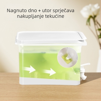 Karafa za vodu velikog kapaciteta s izljevom, otporna na toplinu plast, nagibni dizajn, 4 L