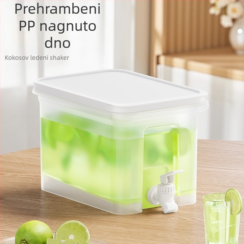Karafa za vodu velikog kapaciteta s izljevom, otporna na toplinu plast, nagibni dizajn, 4 L