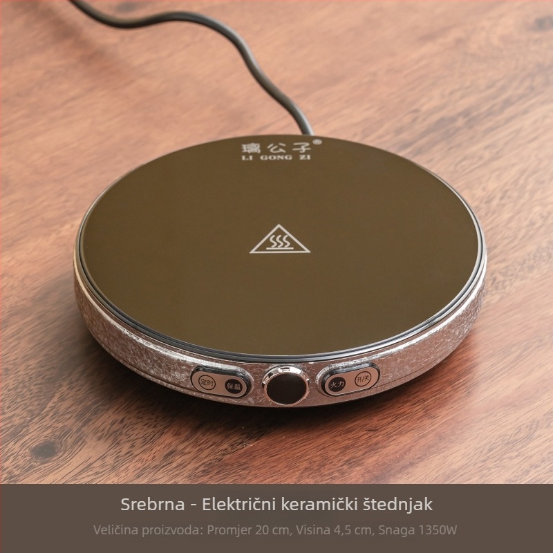 Set staklenih čajnika za pripremu čaja na električnoj keramičkoj ploči