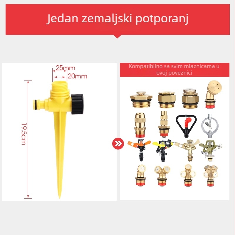 360° rotirajuća glava prskalice za automatsko navodnjavanje travnjaka i vrta