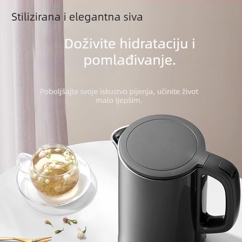 Supor Električno kuhalo za vodu, 1.5 L, 304 nehrđajući čelik, automatsko isključivanje, za kućnu upotrebu