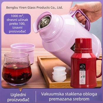 Izolirani termos sa staklenom unutarnjom dijelom, velikog kapaciteta, za kućnu i poslovnu upotrebu, vanjsku upotrebu.