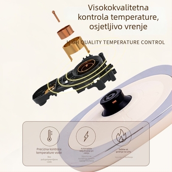 KGMT električno kuhalo za vodu za kućnu upotrebu, kapacitet 1,8 L, tih rad, automatsko isključivanje, britanski stil
