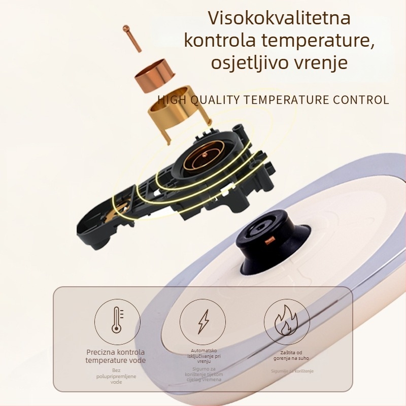 KGMT električno kuhalo za vodu za kućnu upotrebu, kapacitet 1,8 L, tih rad, automatsko isključivanje, britanski stil
