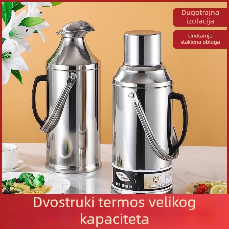 Izolirana posuda za toplu vodu od nehrđajućeg čelika, nemagnetna, kapacitet 8 lb, duckbill dizajn