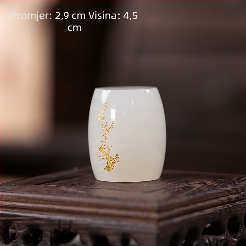 Ručna podloga za poklopac od nefrita i glaziranog kamena, ukras za Kung Fu čajni set i Tea Pet