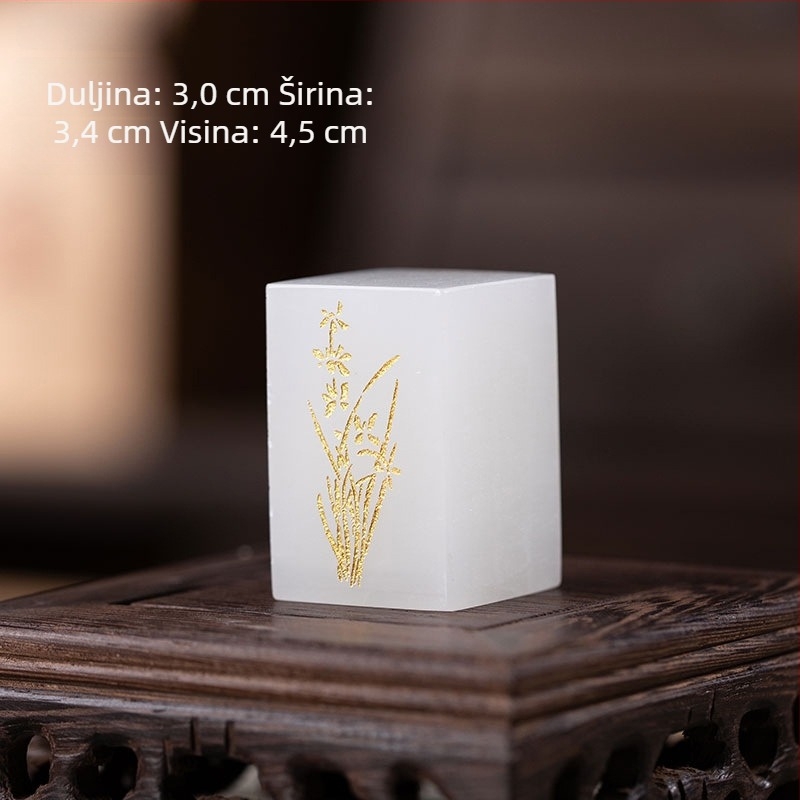 Ručna podloga za poklopac od nefrita i glaziranog kamena, ukras za Kung Fu čajni set i Tea Pet