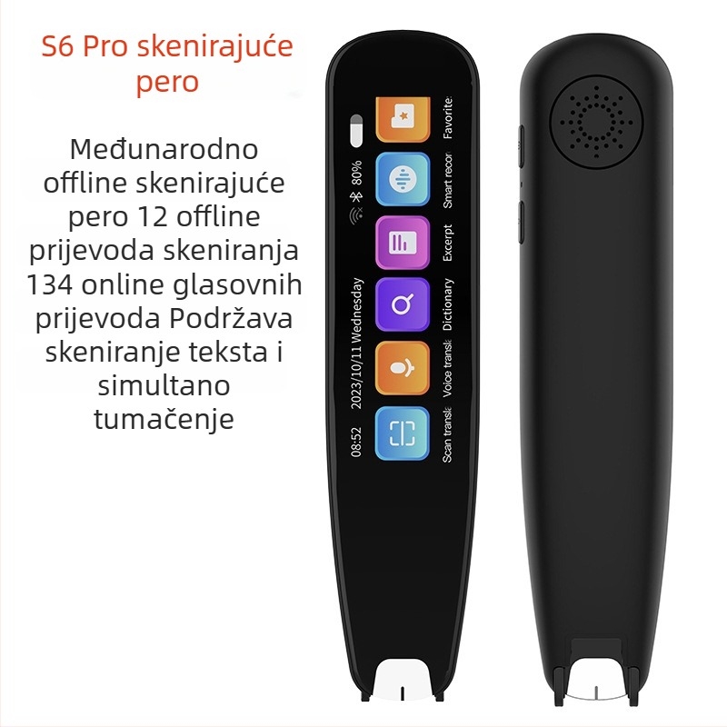 S6 Pro višezznačno skeniranje pero za prijevod i čitanje – kineski, engleski, njemački, francuski, japanski, korejski i tradicionalni kantonščina