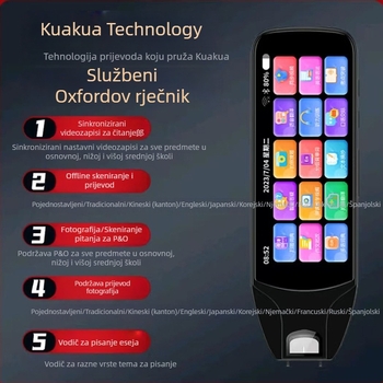 Engleska olovka za čitanje, univerzalna offline riječnična olovka za učenike osnovne i srednje škole, skenirajuća olovka i uređaj za čitanje s prijevodom