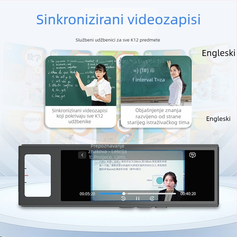 Engleska olovka za čitanje, univerzalna offline riječnična olovka za učenike osnovne i srednje škole, skenirajuća olovka i uređaj za čitanje s prijevodom