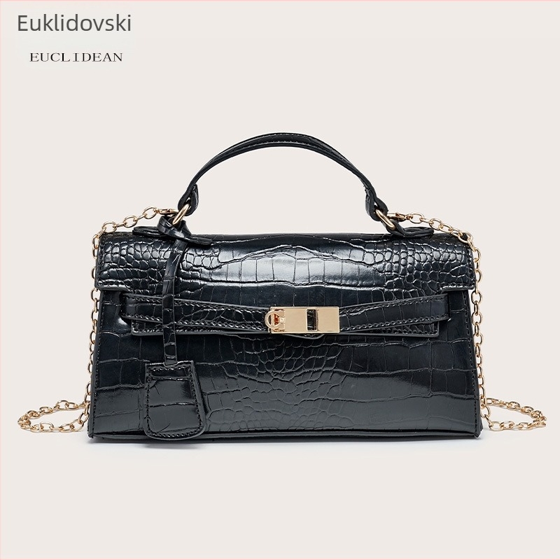 Sjajna Kelly torba s uzorkom krokodila, moderna lagana luksuzna torba za rame i crossbody s jedinstvenom kopčom
