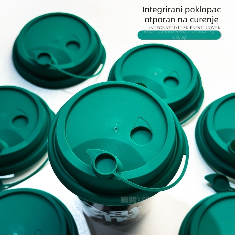 Poklop za šalicu čaja s mlijekom, promjera 90 mm, integrirani injekcijski oblikovani poklopac, nepropusan, plastični, šareni spojni poklopac