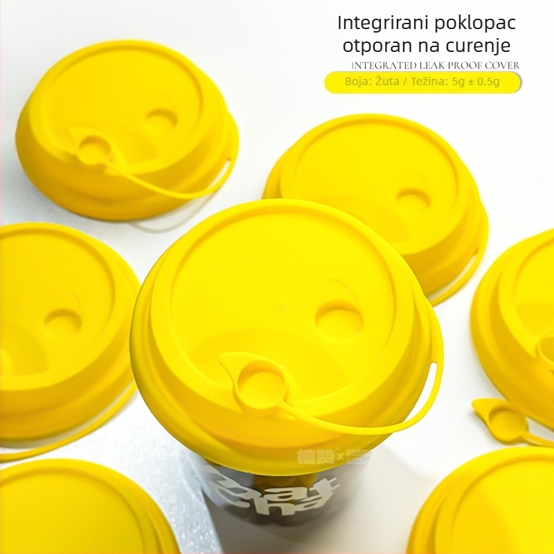 Poklop za šalicu čaja s mlijekom, promjera 90 mm, integrirani injekcijski oblikovani poklopac, nepropusan, plastični, šareni spojni poklopac