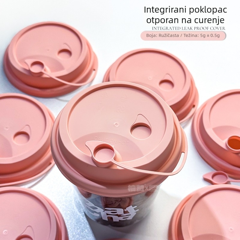 Poklop za šalicu čaja s mlijekom, promjera 90 mm, integrirani injekcijski oblikovani poklopac, nepropusan, plastični, šareni spojni poklopac