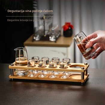 Set za posluživanje pića za kućnu upotrebu, male šalice za šot, luksuzan set za vino s držačem čaša i mjernom skalom.