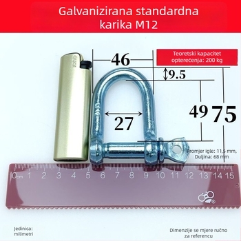 Ažurirani ojačani kukac za goveda, čvrsta užad za vezivanje, debeli držač kaveza i lanac goveda, galvanizirano