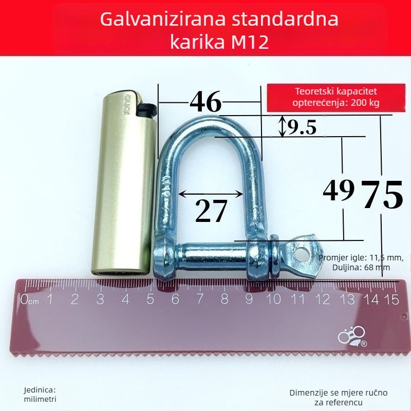 Ažurirani ojačani kukac za goveda, čvrsta užad za vezivanje, debeli držač kaveza i lanac goveda, galvanizirano
