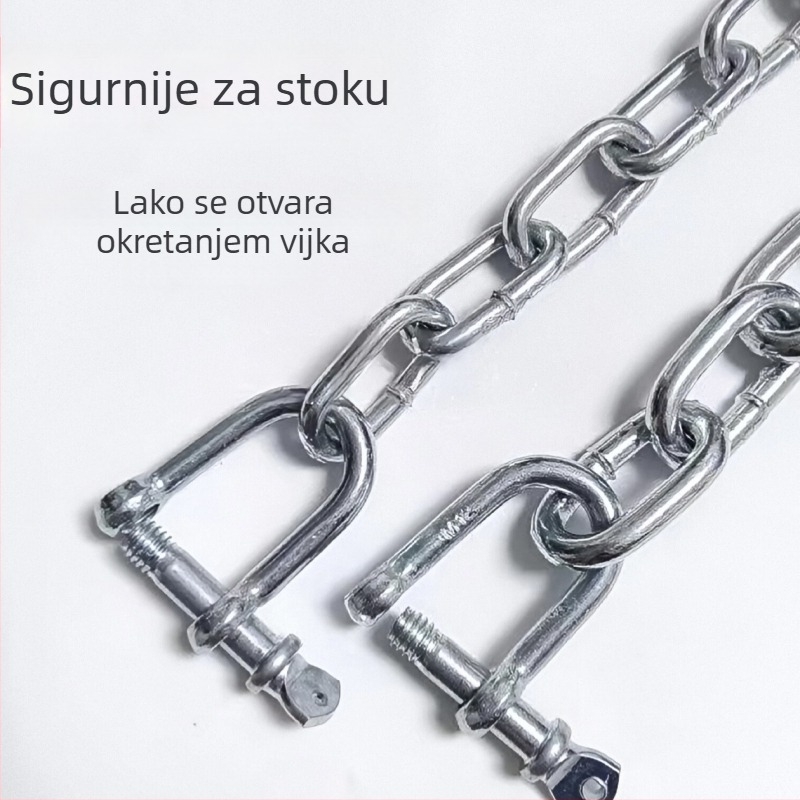 Ažurirani ojačani kukac za goveda, čvrsta užad za vezivanje, debeli držač kaveza i lanac goveda, galvanizirano