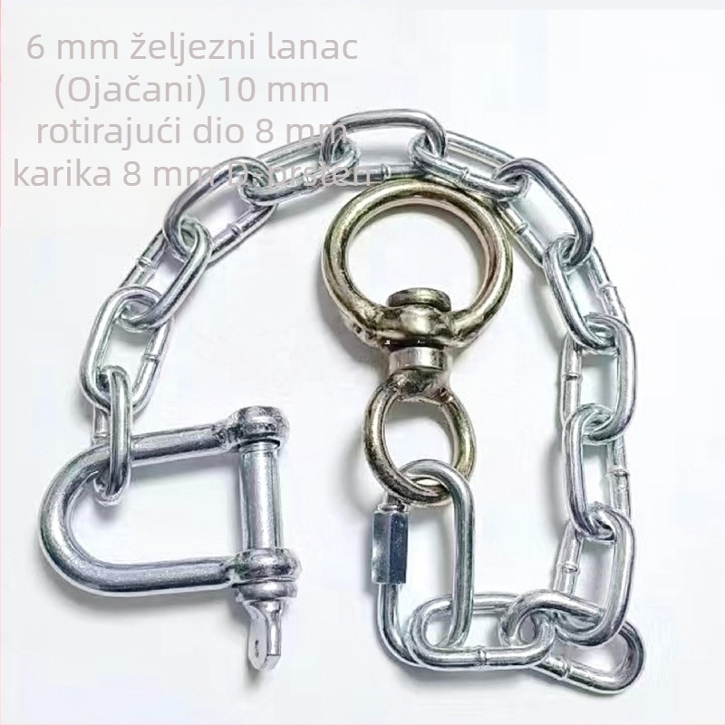 Ažurirani ojačani kukac za goveda, čvrsta užad za vezivanje, debeli držač kaveza i lanac goveda, galvanizirano