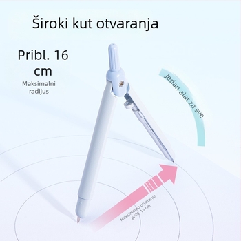 Deli VC28 olovka-kompas za učenike, plastični alat za crtanje