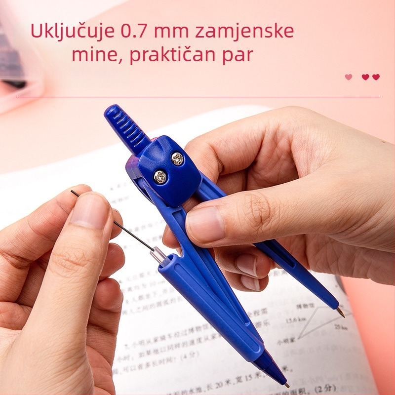 Deli crtaći kompas 8622, plastični materijal, do 30 cm