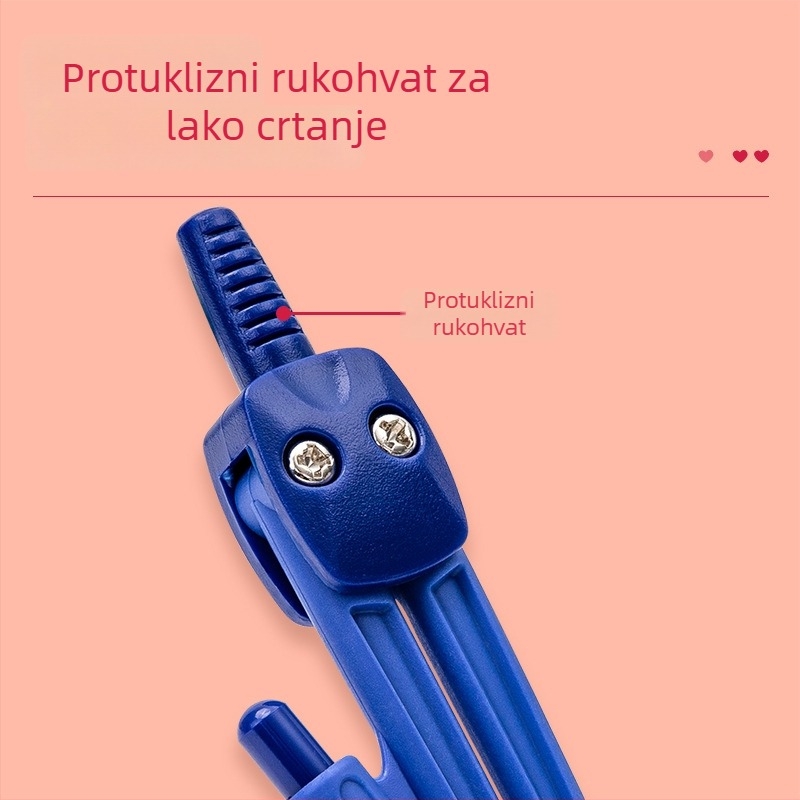 Deli crtaći kompas 8622, plastični materijal, do 30 cm