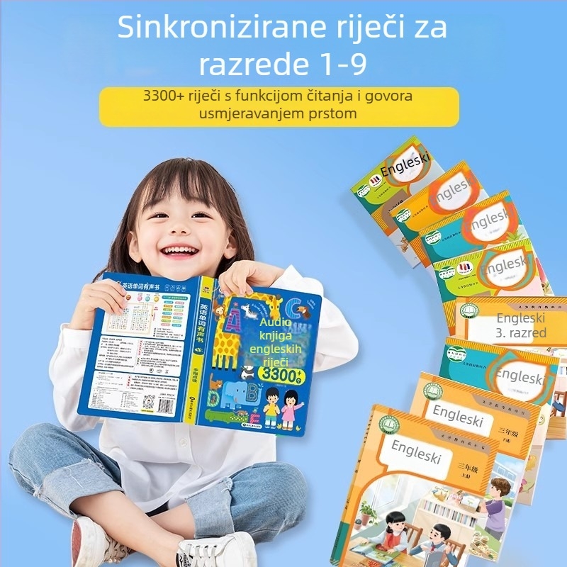 Engleske riječi – zvučna knjiga za razrede 1–9 sa sinkroniziranim čitanjem i izgovorom