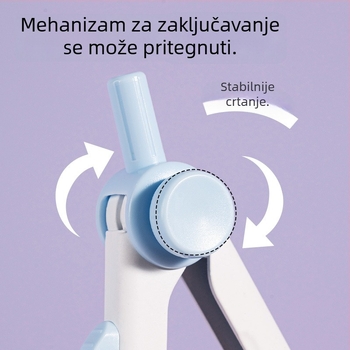 Deli VC807 zaključavajući kompas, metalni kompas za crtanje za učenike