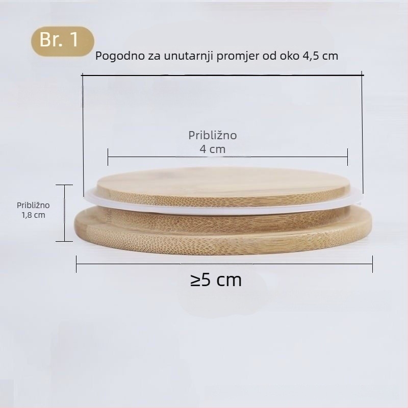 Minimalistična debela bambusova poklop za šalice, okrugli poklop za čaj i kavu, kuhinjski dodatak
