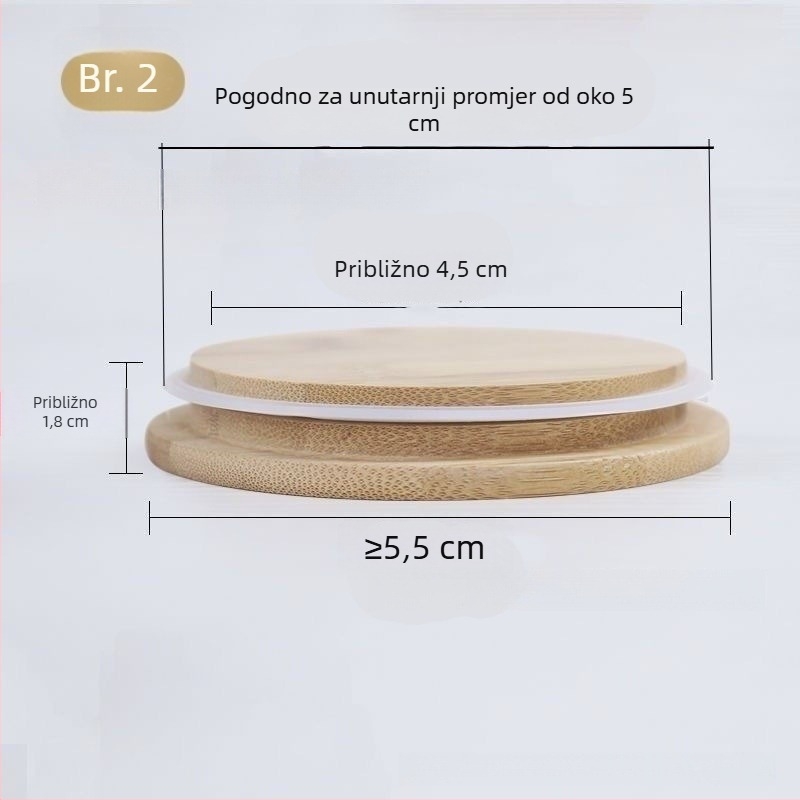 Minimalistična debela bambusova poklop za šalice, okrugli poklop za čaj i kavu, kuhinjski dodatak