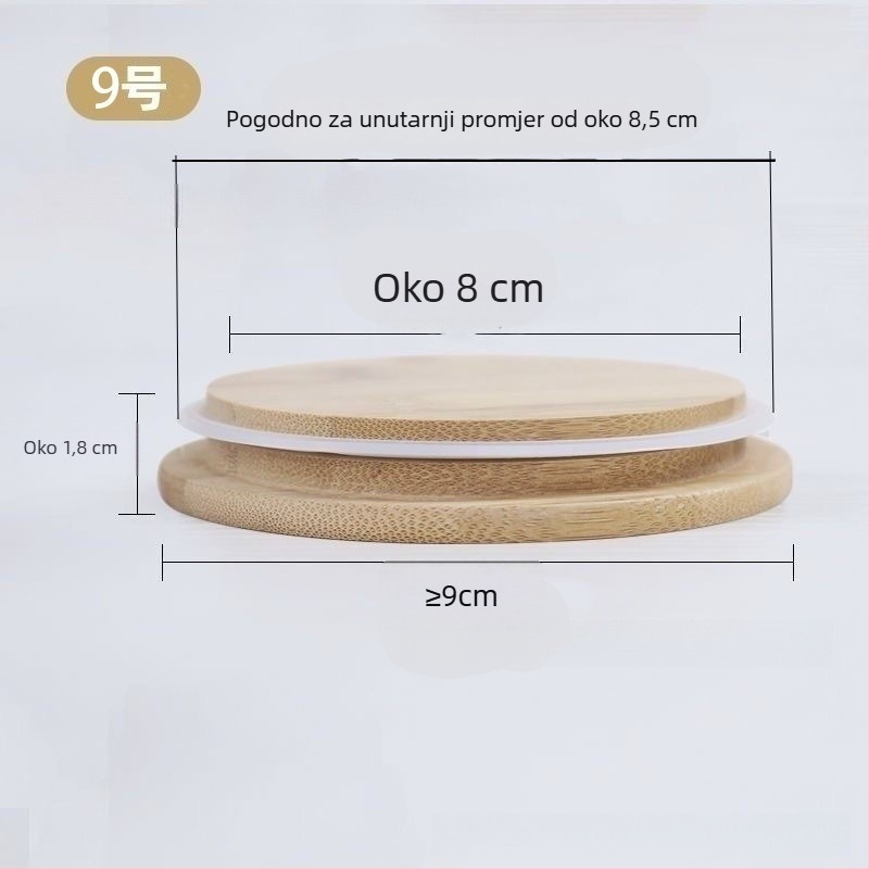 Minimalistična debela bambusova poklop za šalice, okrugli poklop za čaj i kavu, kuhinjski dodatak