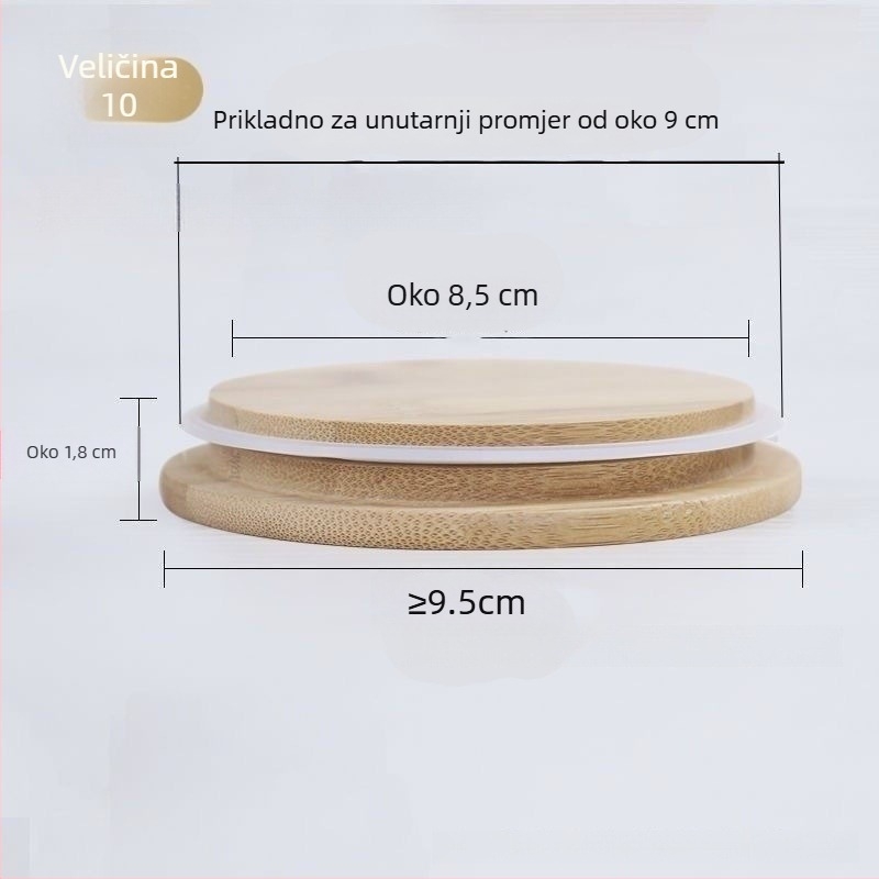 Minimalistična debela bambusova poklop za šalice, okrugli poklop za čaj i kavu, kuhinjski dodatak
