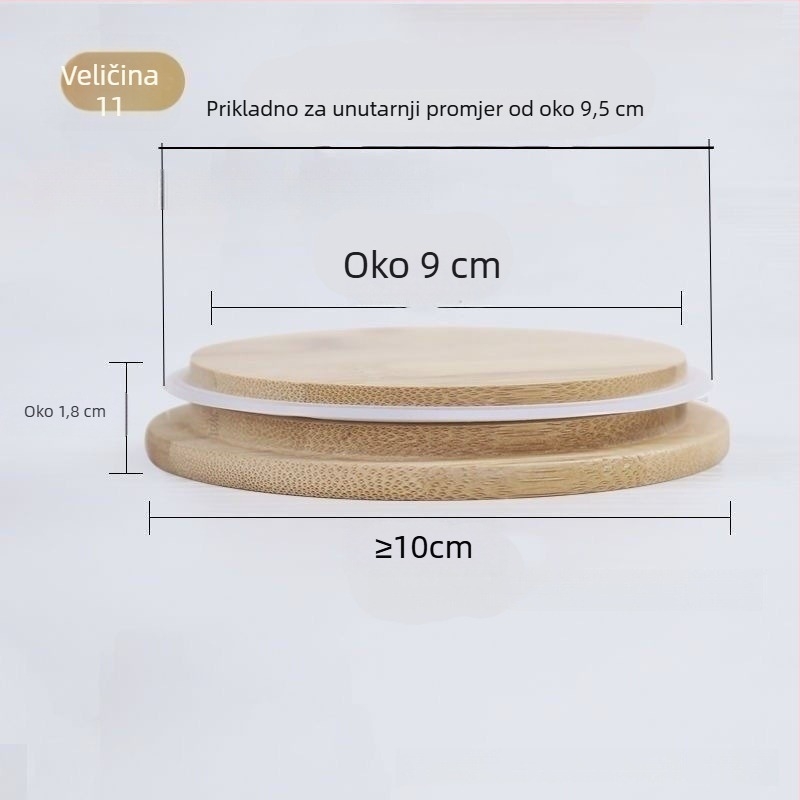 Minimalistična debela bambusova poklop za šalice, okrugli poklop za čaj i kavu, kuhinjski dodatak