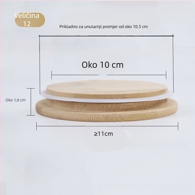 Minimalistična debela bambusova poklop za šalice, okrugli poklop za čaj i kavu, kuhinjski dodatak