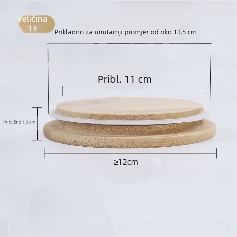 Minimalistična debela bambusova poklop za šalice, okrugli poklop za čaj i kavu, kuhinjski dodatak