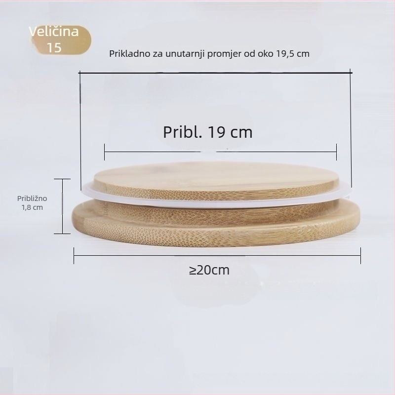 Minimalistična debela bambusova poklop za šalice, okrugli poklop za čaj i kavu, kuhinjski dodatak