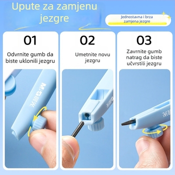 Digitalno kružilo s zaslonom, kreativni dizajn, zamjenjiva 2B olovka, debljina grafita 2,0 mm, pogodno za učenike 3.–6. razreda, ispitna namjena, model 908N1