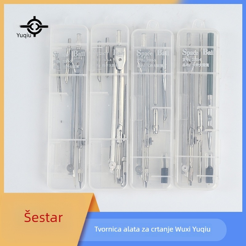 Set kompas za učenike, tri u jednom, metalni alati za crtanje, model SP4001